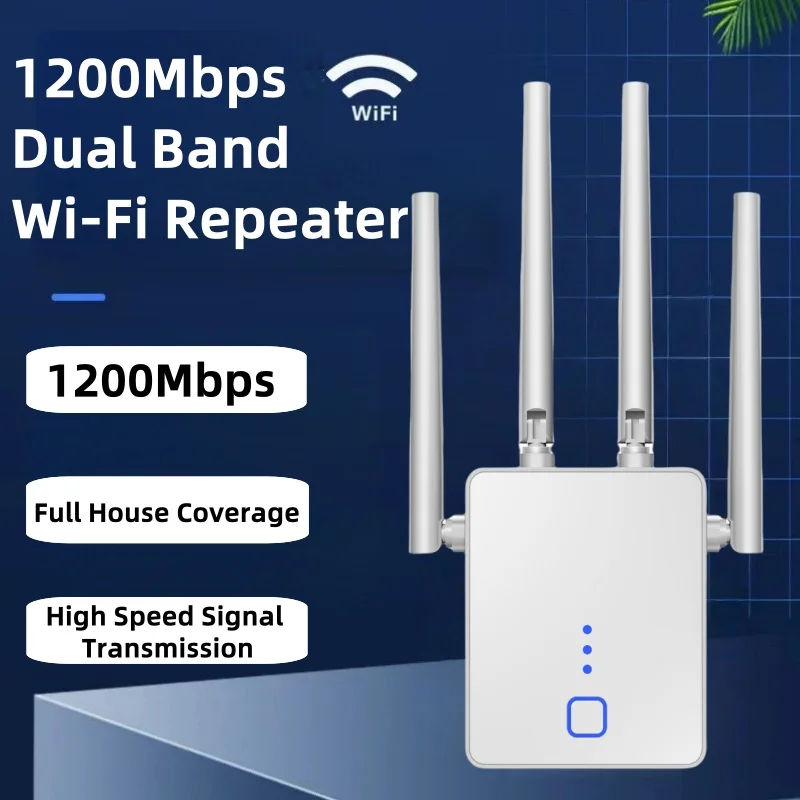 

1200 Мбит/с Wi-Fi повторитель 2,4G/5 ГГц беспроводной двухдиапазонный Wi-Fi удлинитель сигнала усилитель маршрутизатор усилитель дальнего действия высокоскоростные ленты