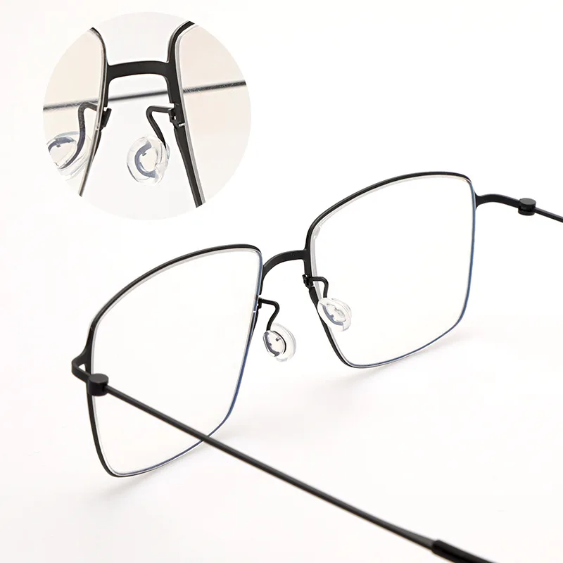 Luxury Thin-Rimmed Pure Titanium Glasses Frames Screwless Ultra-Lightweight Eyeglasses Men's Business Casual Spectacles
