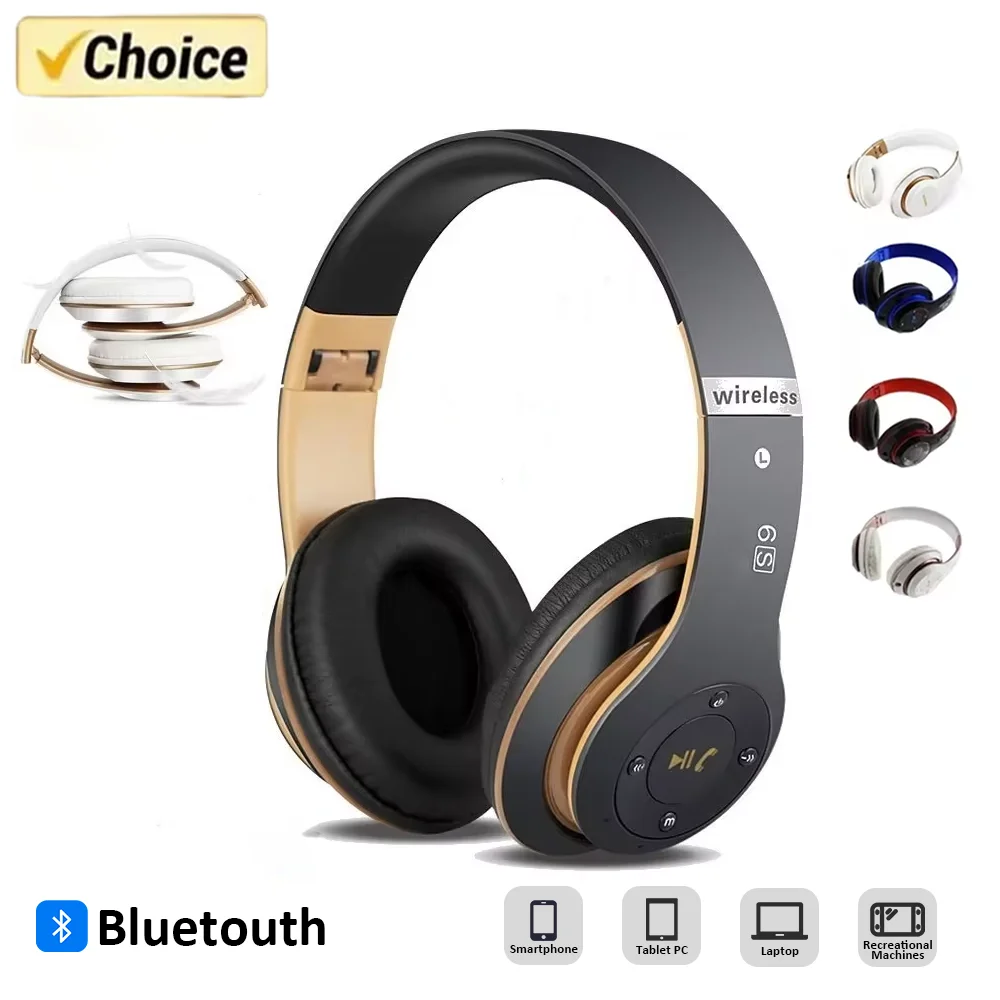 Bluetooth Wireless Headphones Noise Cancelling Bluetooth Earphone Foldable Handsfree Headset HIFI Stereo Game Headphones