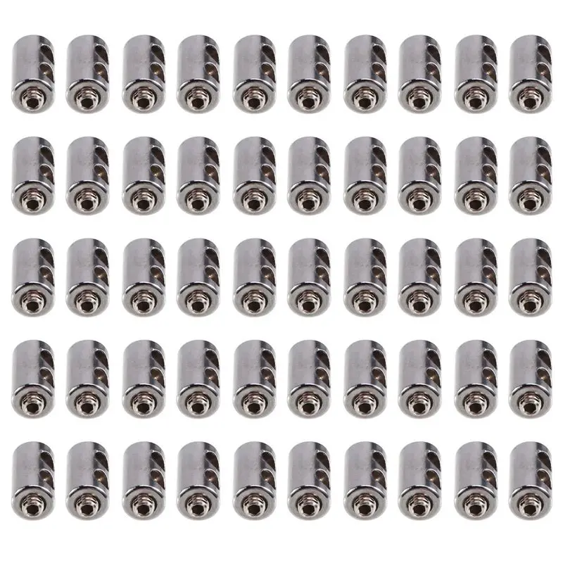 HRBAJ-50PCS For 2-3Mm Wire Rope Clip Clamp Cable Fastener Adjustable Screw Copper Metal Fixture Sling Fixing Accessories
