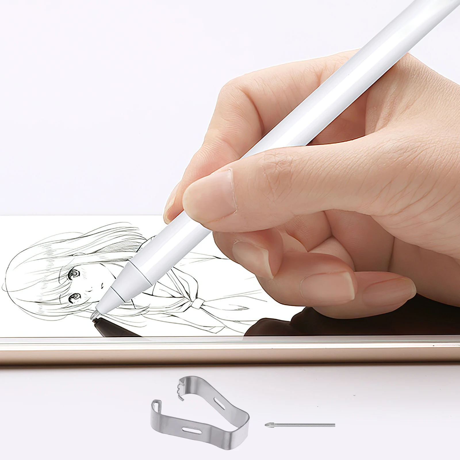 

1 set 1 Set Replacement Stylus Pen Tips Metal Nib For Touch Screen Writing Drawing Capacitive Stylus Nibs Replacements