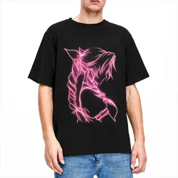 Men Neon Aerith T Shirts Final Fantasy 7 Cotton Tees Beach Vintage Short-Sleeved T Shirt O-Neck Hip Hop Pattern Tees Plus Size