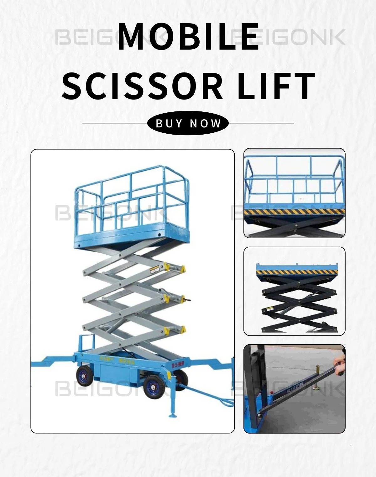 

YG Customized 4-16m Self Propelled Electric Mobile Scissor Lift Hydraulic Lifting Scaffold Platform Electric Lifting Scaffolding