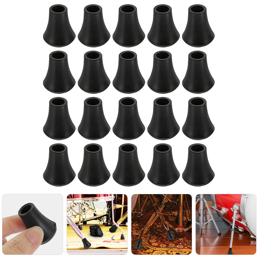 

20 Pcs Percussion Electronic Drum Accessories Foot Stand Kit Supply Non-slip Table Leg Floor Protectors