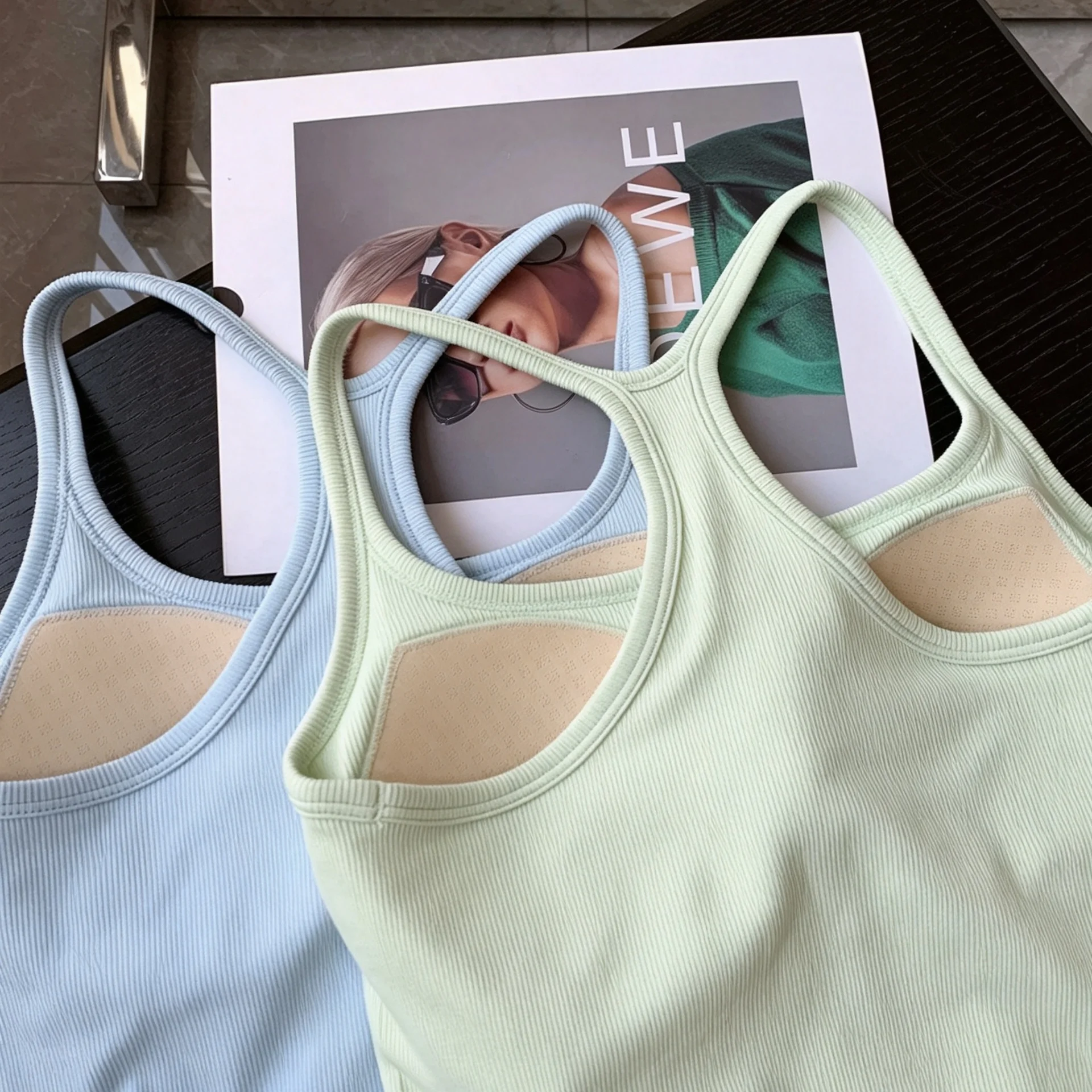 Women's Yoga Wear Sports Bra Shockproof Push-Up Fitness Clothing with Padded Chest Running Outerwear Pilates Tank Top image 5