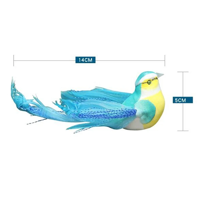 1PC Cute Artificial Decoration Bird Model DIY Artificial Sparrow Colorful Mini Bird Foam Feather Tit Craft Birds Emulation