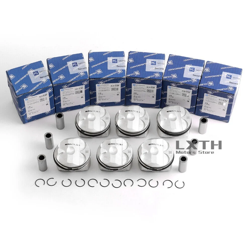 6x Pistons Rings Set Φ82mm KS CR 11:1 A11257612982 A11257561848 For BMW E60 E90 E92 323i 525i N52B25 2.5