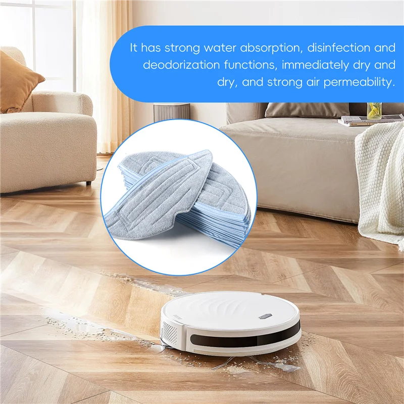 -A90P 18Pcs Replacement Mop Cleaning Cloth For Roborock S7 T7 T7plus Robot Vacuum Cleaner Spare Parts
