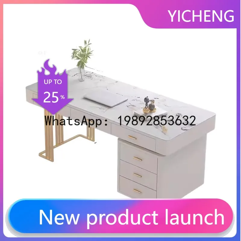 

PYJ light luxury rock slab desk simple modern study home creative boss desk