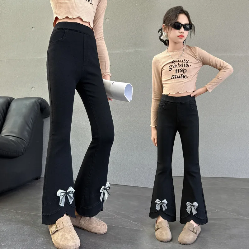 

Baby Girls Flare Pants Kids Jogging Trousers Casual Sportswear Teenagers Kids Bell Bottom Trousers Children Costumes 5-12 Years