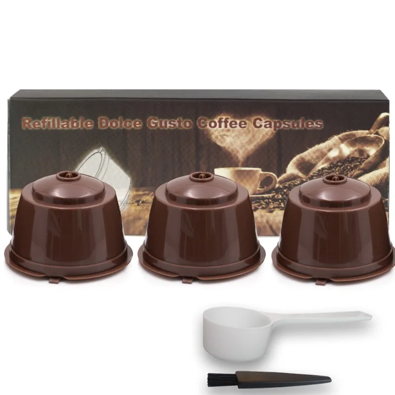 Eco-Friendly Reusable Coffee Pod Filter with Stainless Steel Mesh and Cleaning Brush  Coffee Machines for Sustainable Brewing