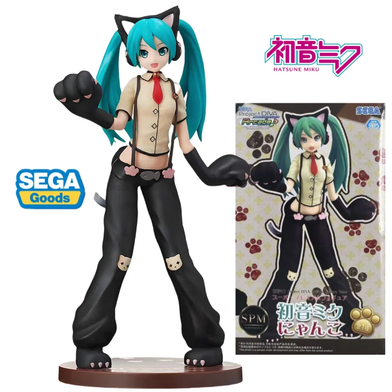在庫あり-オリジナル-セガ-spm-初音ミク-プロジェクト-diva-アーケード-フューチャートーン-ニャンコ-アニメ-フィギュア-モデル-コレクション-おもちゃ-ギフト-子供向け