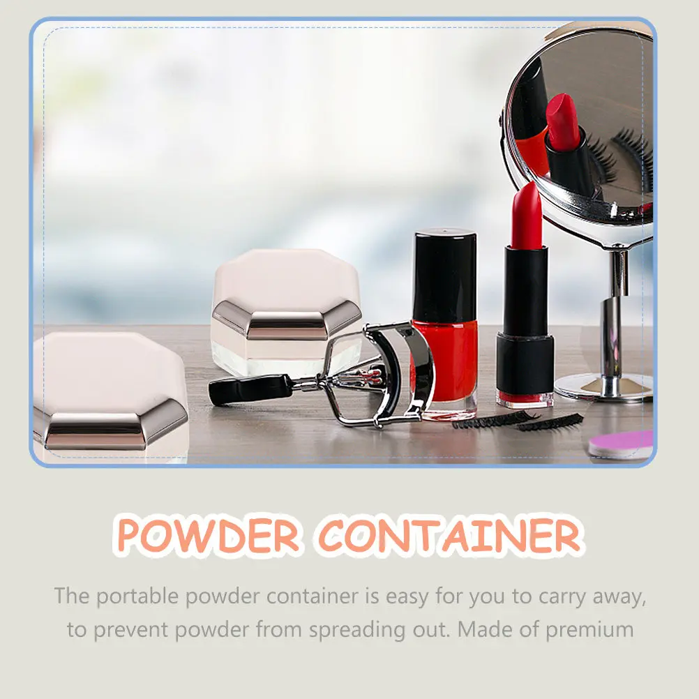 5Pcs Loose Powder Box Premium Plastic Powder Storage Container for Makeup Salon Home Outdoor Use Gift for Women Girls