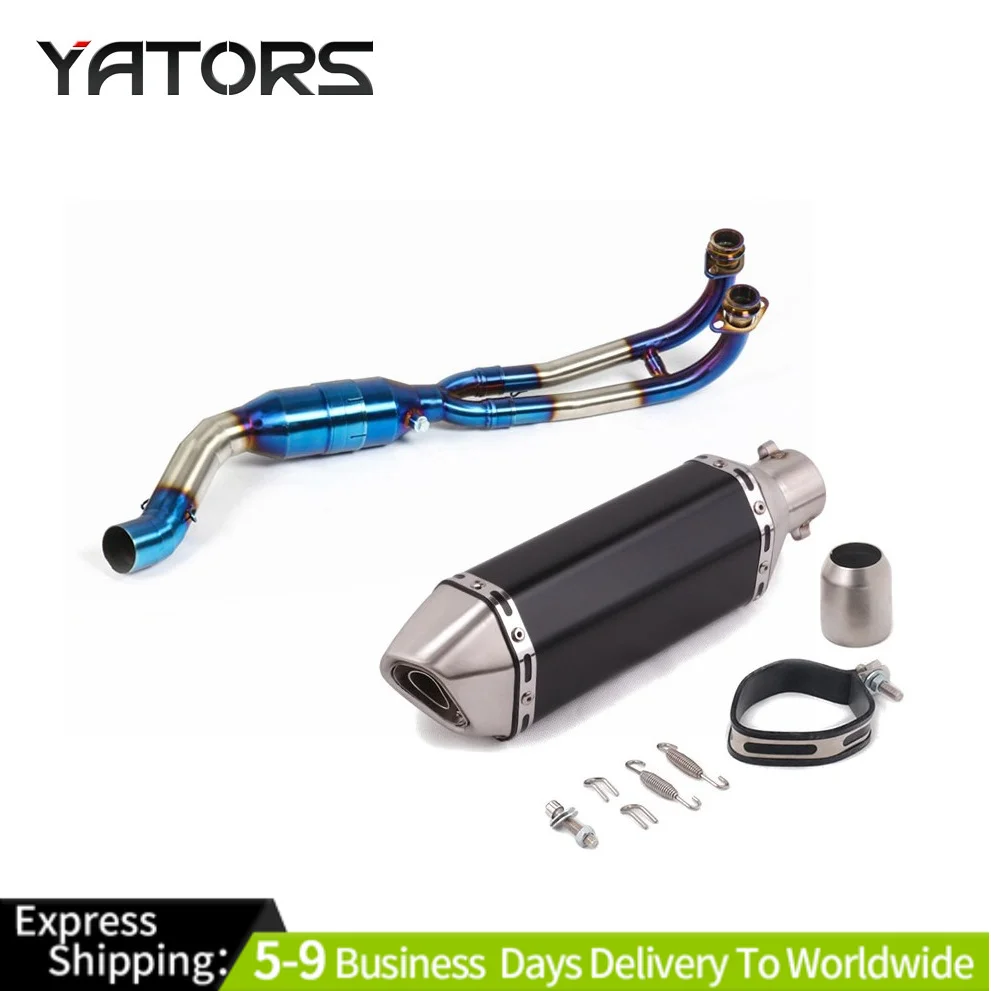 Надеваемые выхлопные трубы 310 мм, глушители, соединительная труба, подходит для выхлопных систем Yamaha TMAX500 530 2008-16, выхлопные трубы
