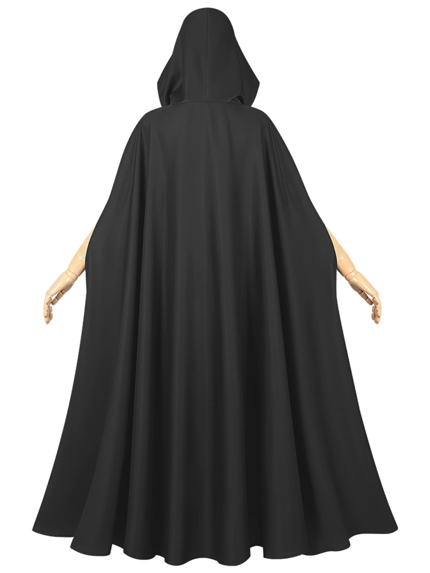 Adults Unisex Hooded Cape Cloak Renaissance Knight Wizard Robe for Halloween Cosplay Theme Party Medieval Fantasy 2