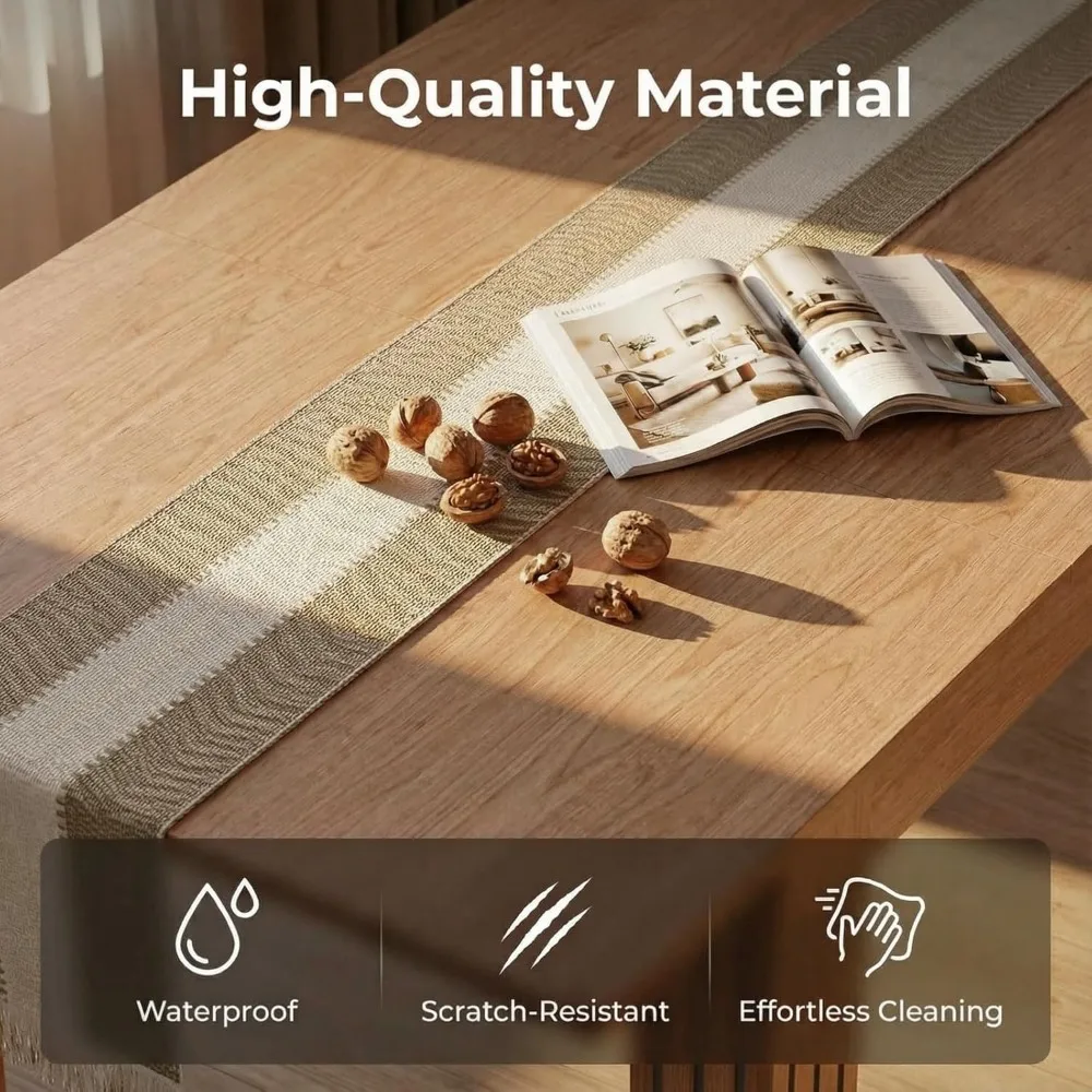 

Extendable Dining Table, 54-85 Inch Expandable Table for 4-10 People, Modern Rectangular Dining Table, Space-Saving, Customized