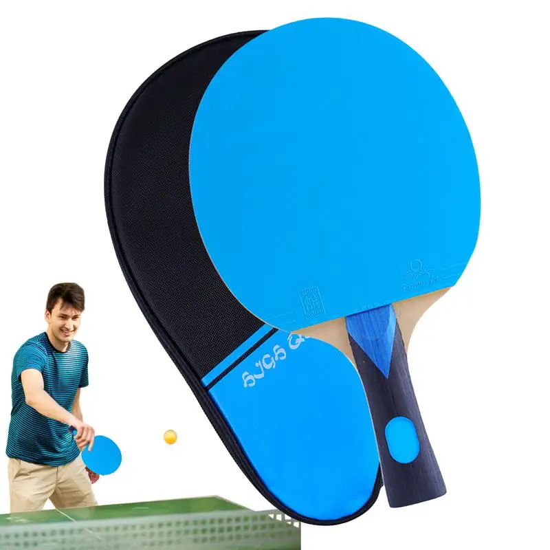 

Table Tennis Bat Set Long Handle Ping Pong Bat Professional Paddle Set With Storage Case For Home Sports Hall Gym