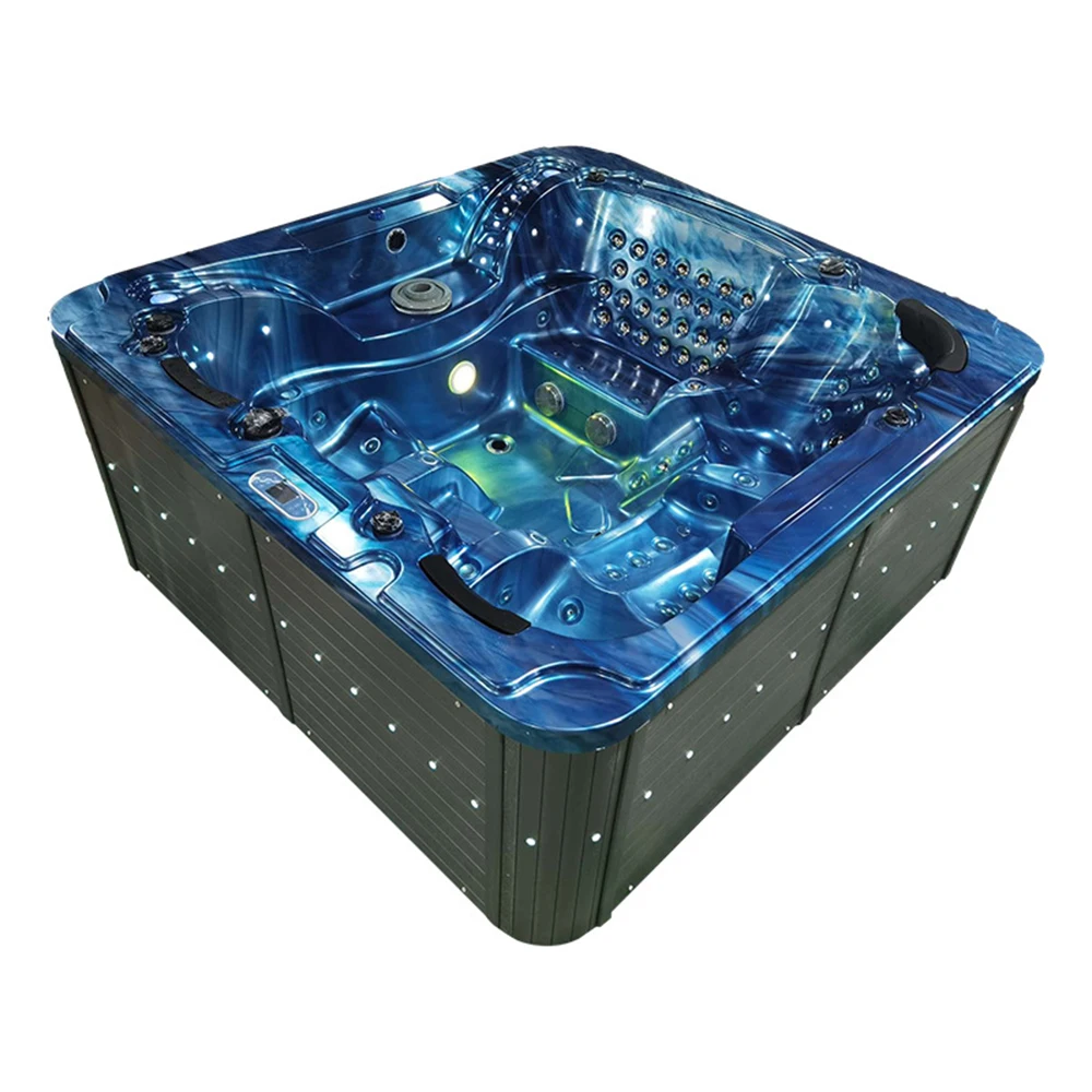 2300X2200X930mm 4 People Swimming Pool whirlpool Bathtub Acrylic Hydromassage Surfing Massage SPA H52322