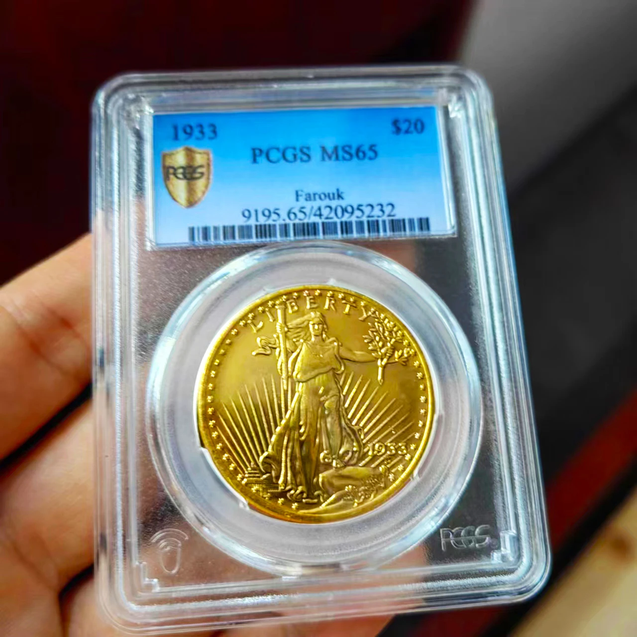 Estados Unidos $20 Moedas de ouro Liberty, 1933, Eagle Coin colecionáveis, Moedas graduadas, seladas em caixas, estojo titular, NGC, PCGS, MS65