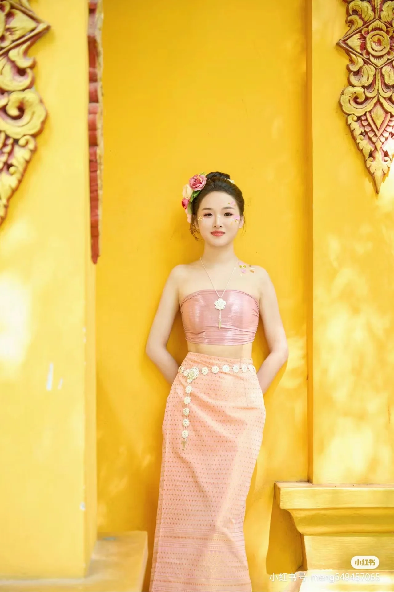 Thailand Myanmar women Dai clothing set Thai Traditional Clothing for girl Stage Performance National Outfit Ethnic Costume view 6
