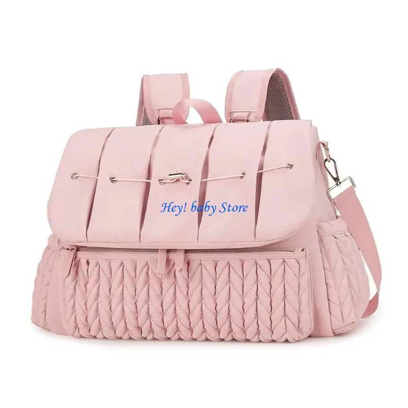 

Q1FE Spacious Diaper Bag Portable Backpack Shoulder Bag for Travel Mom Offers Comfort and Stylish with Multiple Compartments