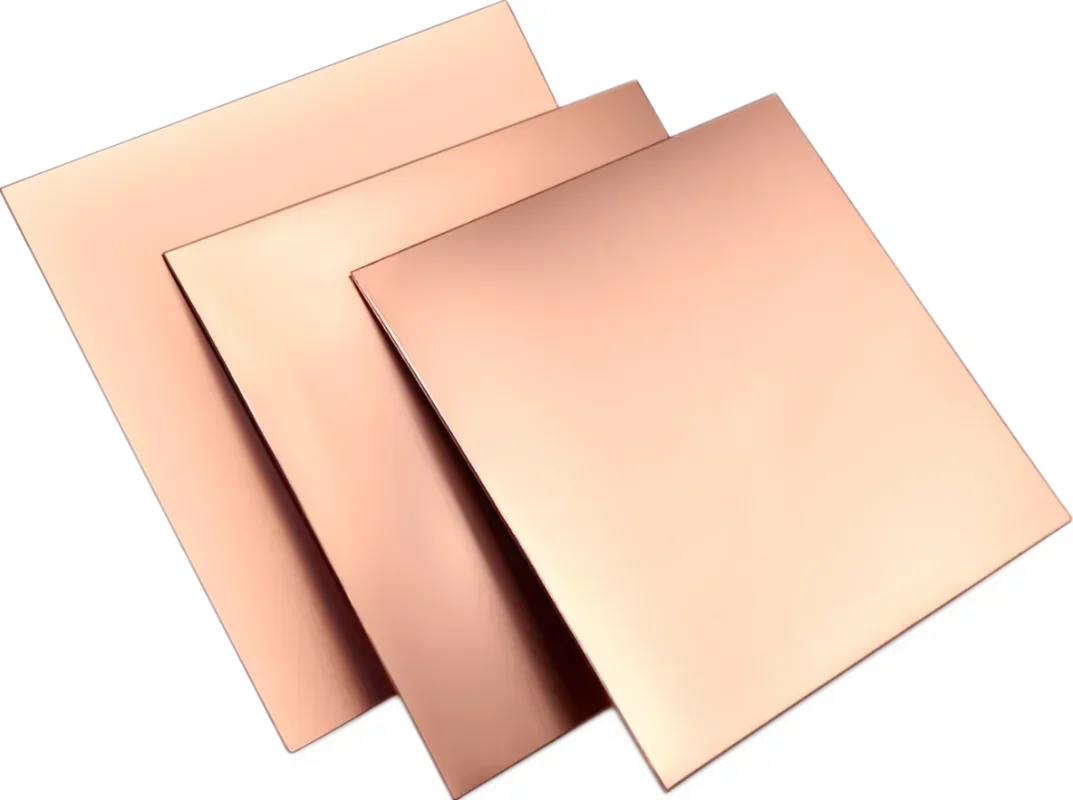 99.9% Pure Copper Sheet Plate 18/20/24 Gauge, 150x150mm, 6