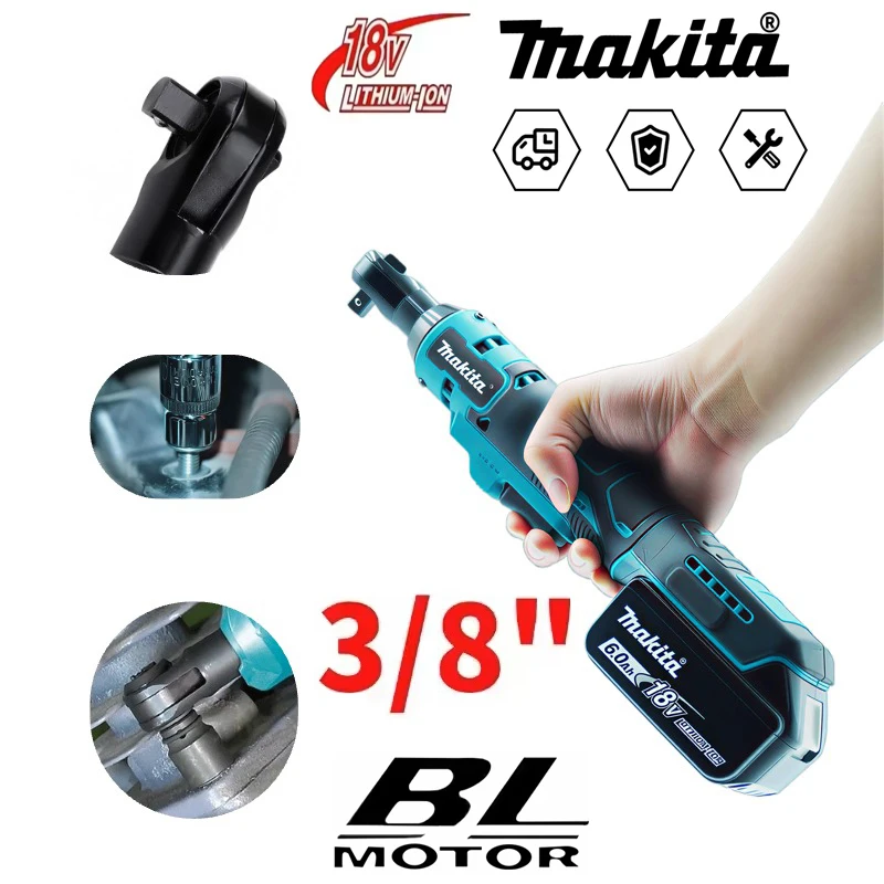 

100%Original Makita WR100D 3/8" & 1/4" Cordless Ratchet Ultra-Low Vibration for Auto Repair & Comfortable Use with 18V battery