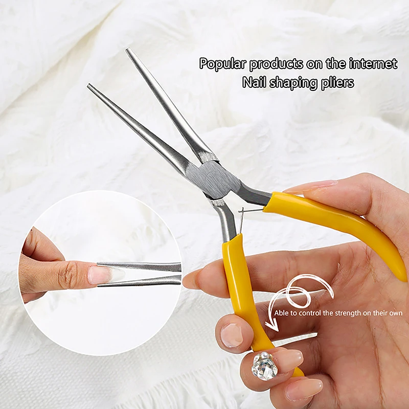 Stainless Steel Nail Art Shaping Clips Tweezers For UV Gel Tips Nails Extension Professional Manicure Nail Shaping DIY