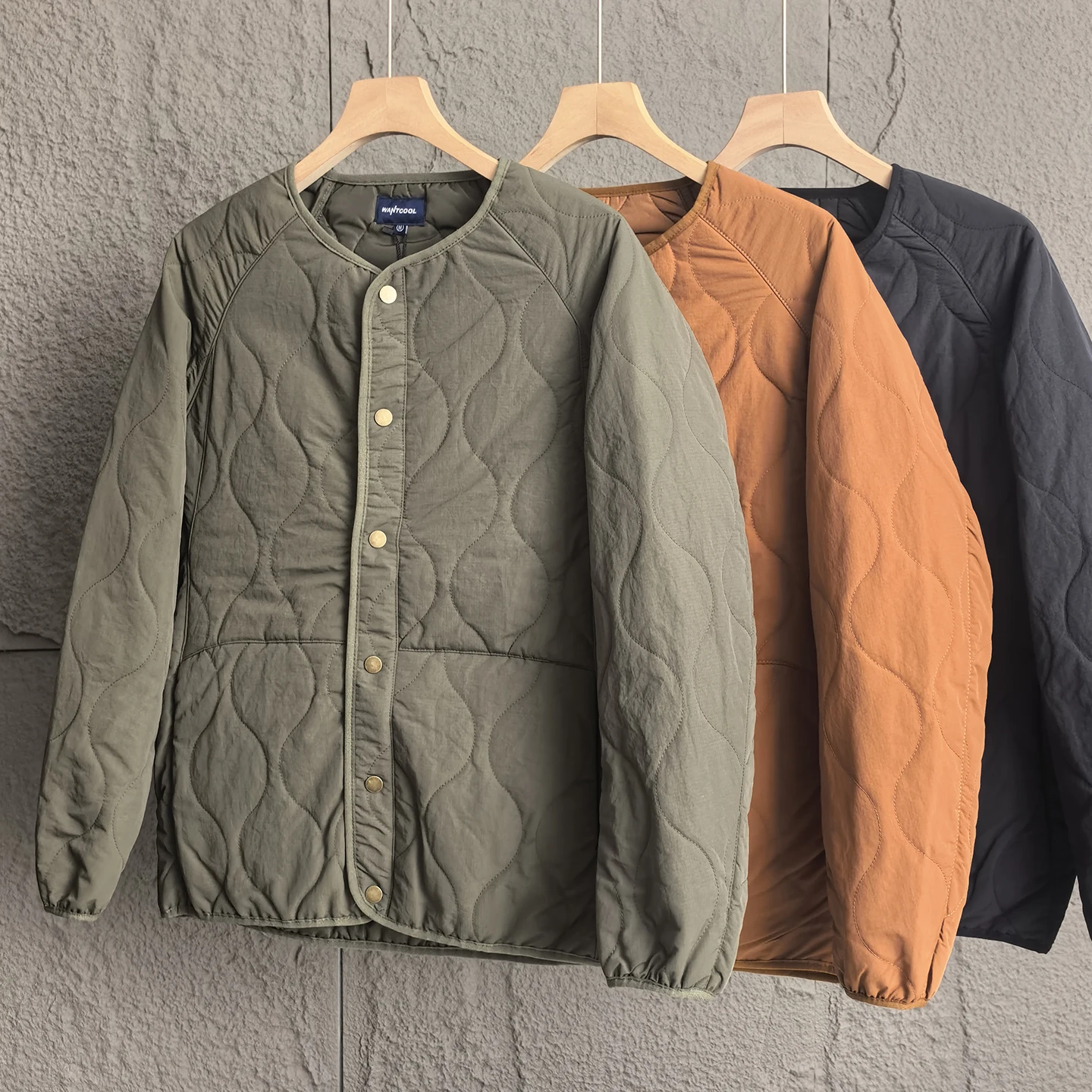 

Ретро-куртка в японском стиле без подкладки из хлопка для мужчин и пар, новая осенне-зимняя легкая теплая прошитая верхняя одежда