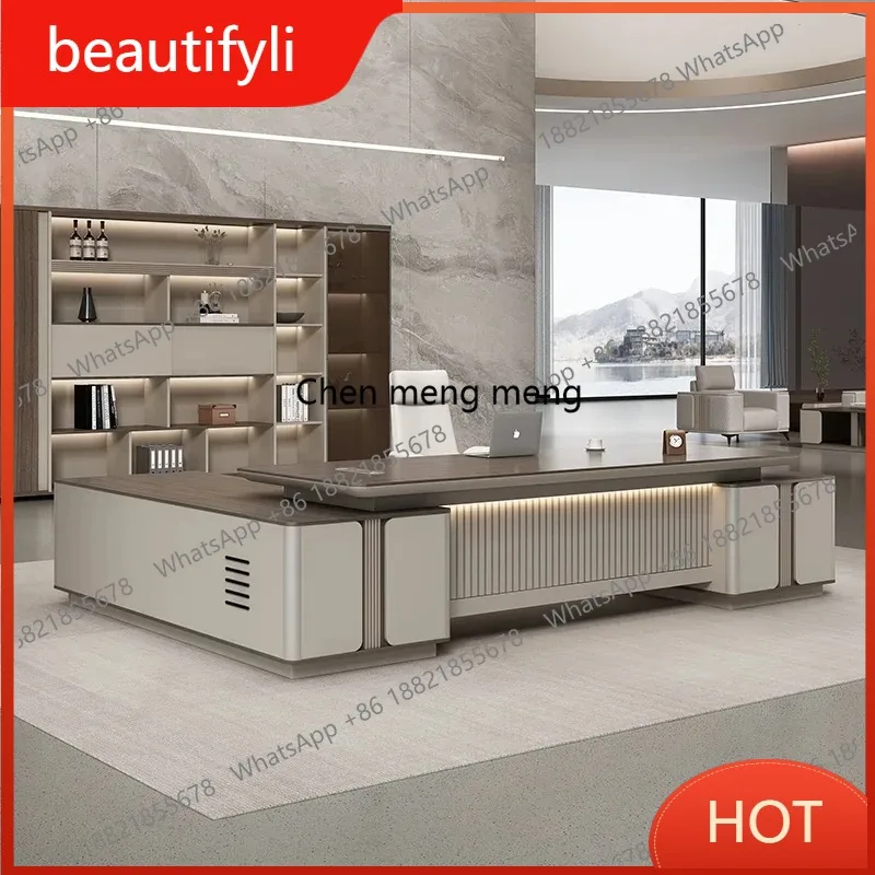 A139 Light Luxury Modern Office Desk Boss Minimalist Conference Work Office Desk Executive Secretary Mesa De Escritorio Furnitur