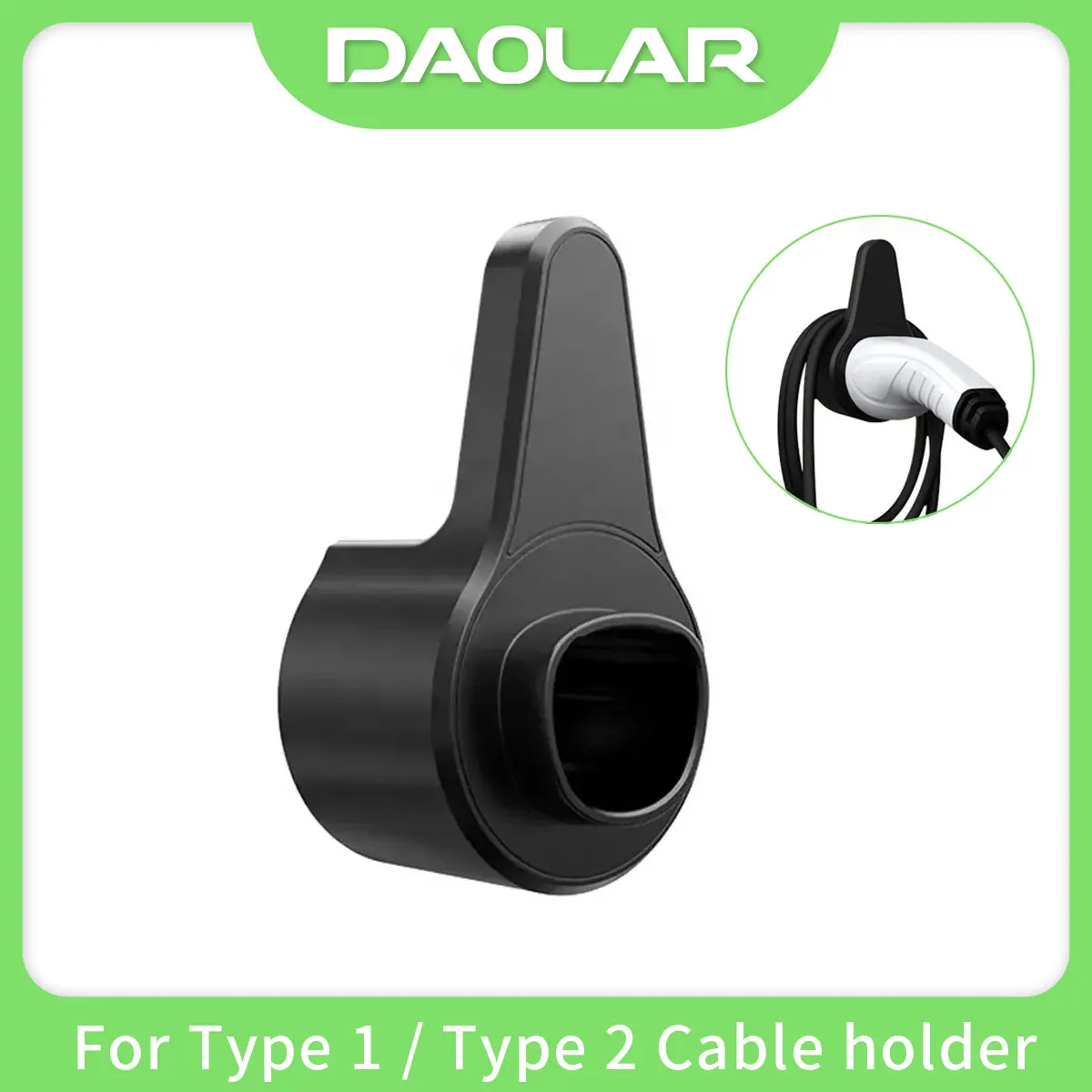 Daolar EV Charger Holder Electric Vehicle Type 2  Type 1 Charging Cable Protection Wallbox charger cable holder Connector Socket