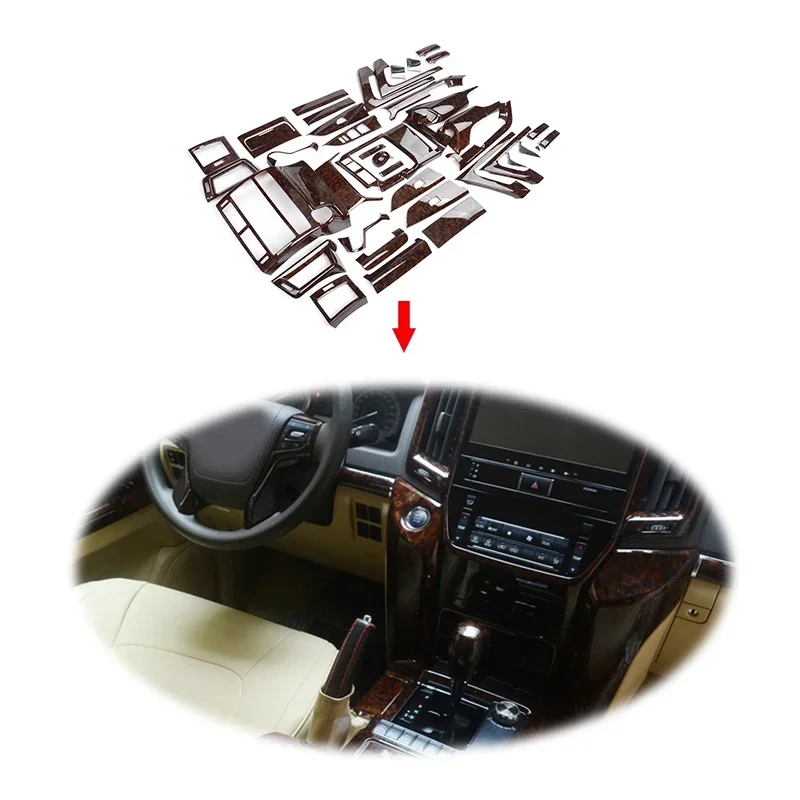 lc200 interior upgrade peach wood pattern car accessories interior decorative for land cruiser landcruiser LC200 interior