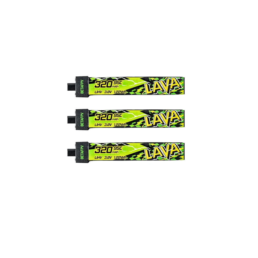 NEU BETAFPV 320mAh LAVA II 1S 95C Akku 3.8V LiHV Batterie BT2.0 für Air65, Meteor65 Pro, Cetus FPV Whoop Drohne Flugzeug Spielzeug