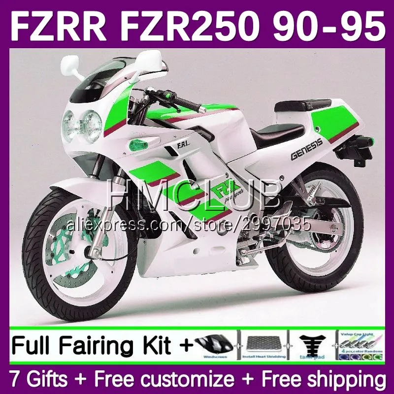 Fairing For YAMAHA FZR250R FZRR FZR 250 250R 152No.118 FZR250 90 91 92 93 94 95 FZRR250 1990 1991 992 1993 1994 1995 Green White