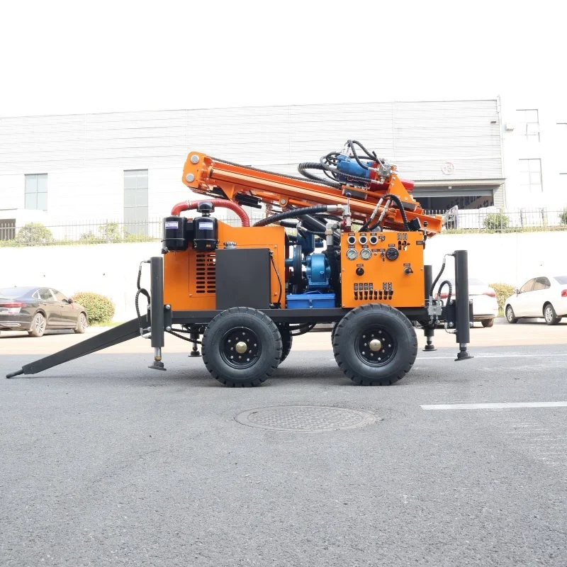 Customized Robust Crawler Rotary Drill 200M Diesel Hydraulic Flexible Reliable Solid Deep Water Well Drilling Rig
