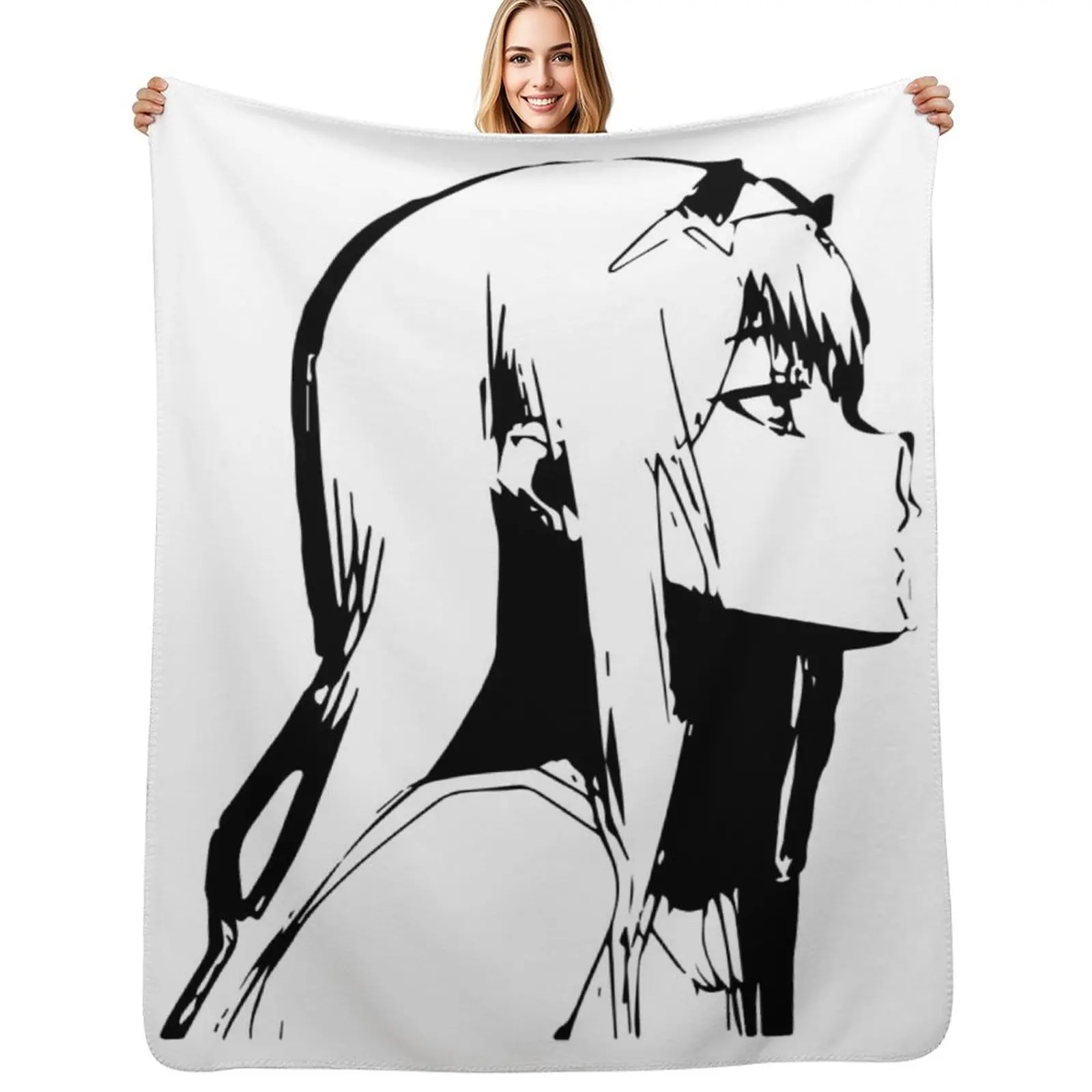 

Darling in the Franxx - Zero Two Throw Blanket anime Sofa Throw Kid'S for winter Blankets