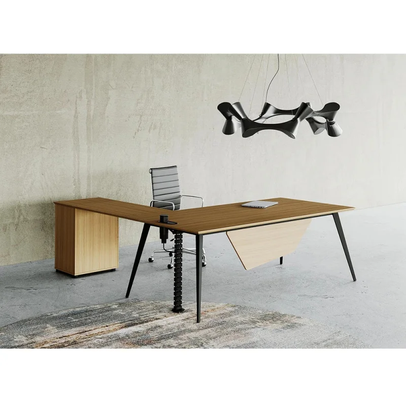 custom.Explore Workspace ZS Luxury Modern Executive Office Desk Glossy MDF Wood Design with Drawer 5-Year Warr