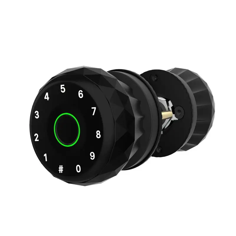 B04B-Tuya Smart Fingerprint Lock Knob Key Password Bluetooth APP Support Secure Convenient Door Access System