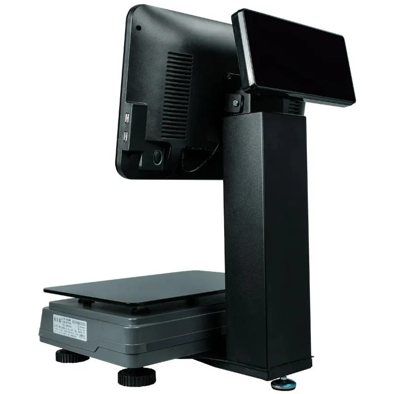 Pos Scale Wifi Checkout Balance Weighing Pos System All in One Based Scale with Printer