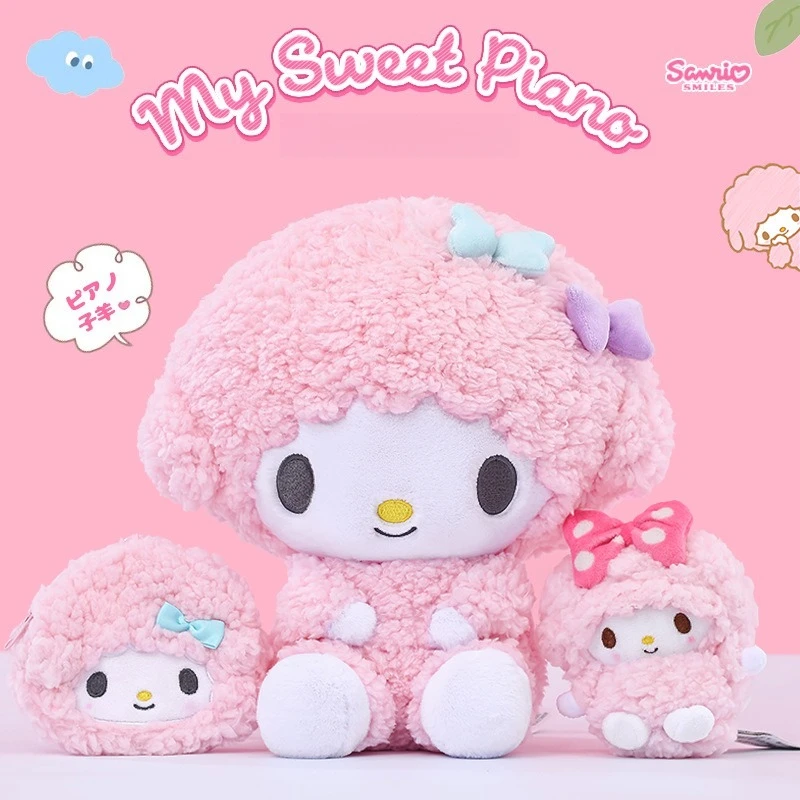 

Miniso genuine Sanrio Piano Piano Lamb Doll Cute Plush Small Pendant Birthday Gift Plush Pendant