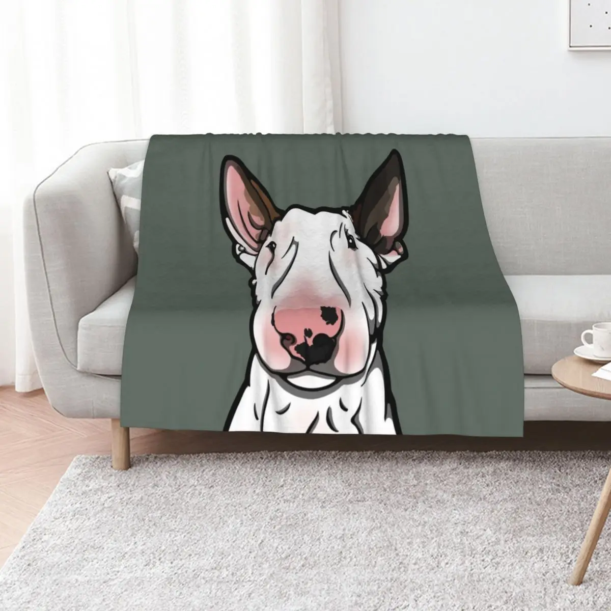 

English Bull Terrier Snoop-y Throw Blanket heavy to sleep warm for winter Custom Picnic Blankets