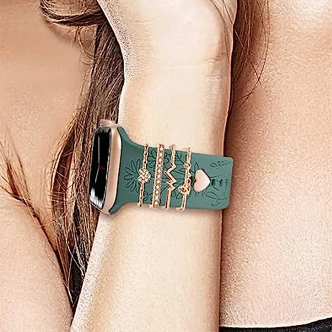 5pcs Rhinestone Watchband Ring Loops for IWatch
