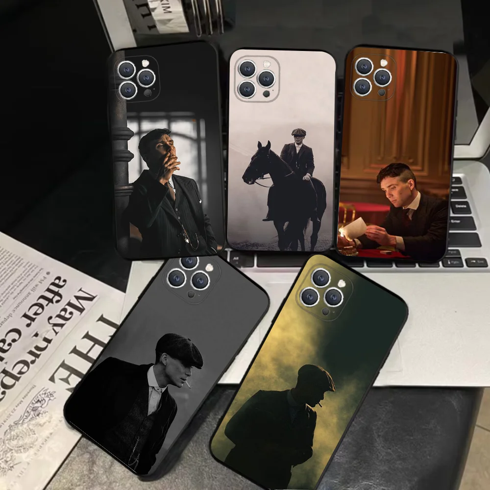 Movie P-Peaky B-Blinders  Phone Case For iPhone 16,15,14,13,12,11,Pro,X,XS,Max,XR,Plus,Mini Soft Black Cover