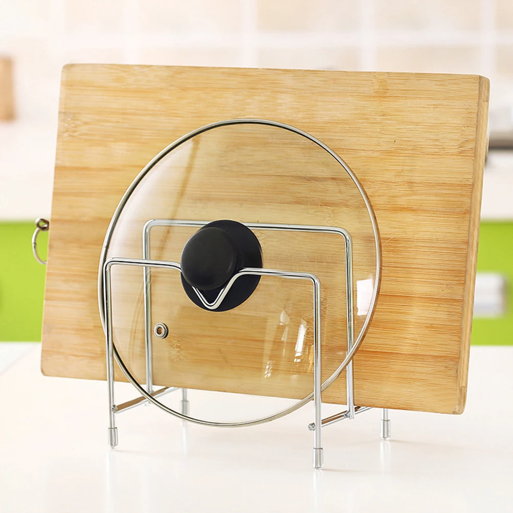 

Stainless Steel Cutting Board Rack Tray ganizer Kitchen Pan Bakeware Cookware Storage Pot Lid Holder Rack Chopping Board