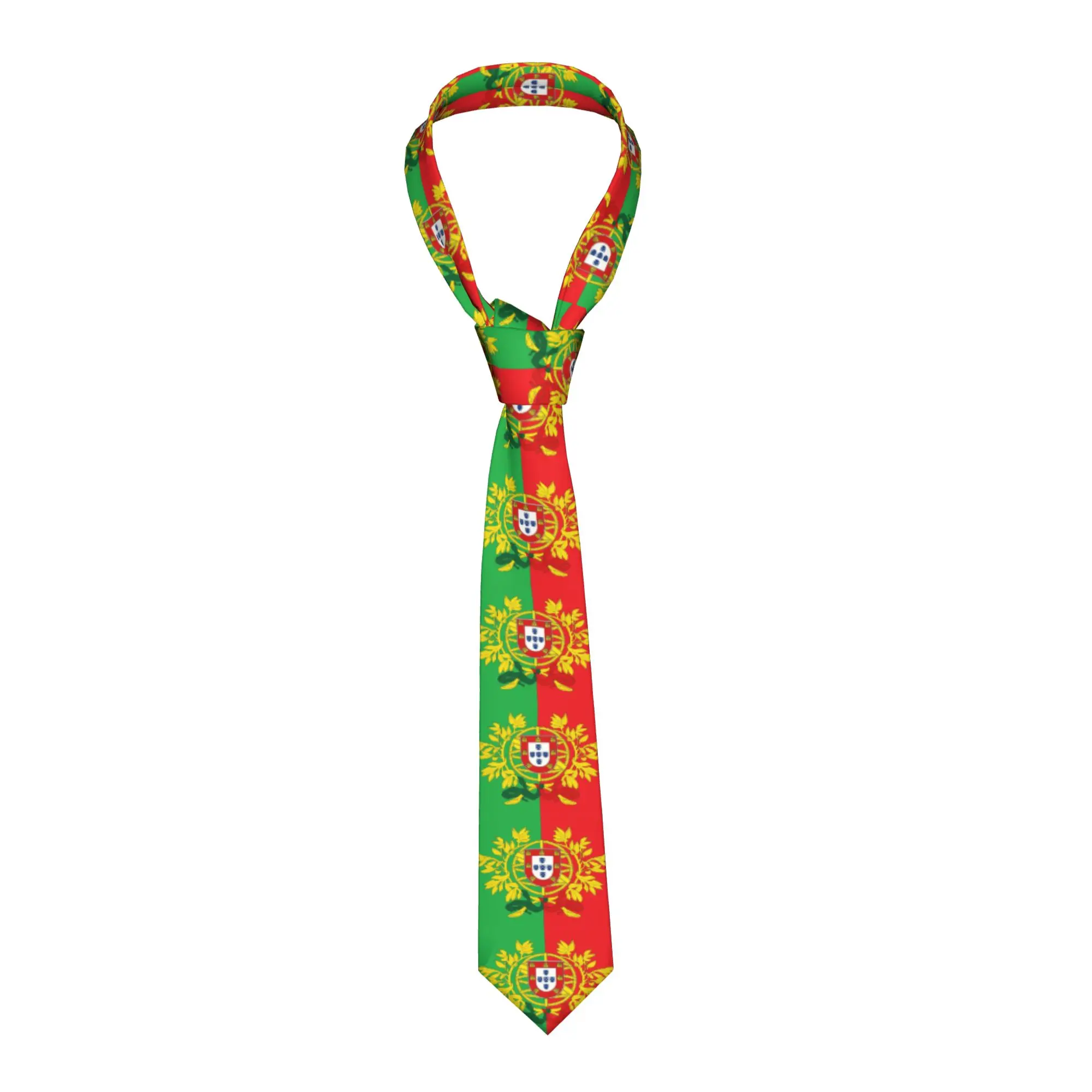 gravata-de-seda-masculina-com-arte-do-brasao-de-portugal-e-bandeira-portuguesa-para-festas