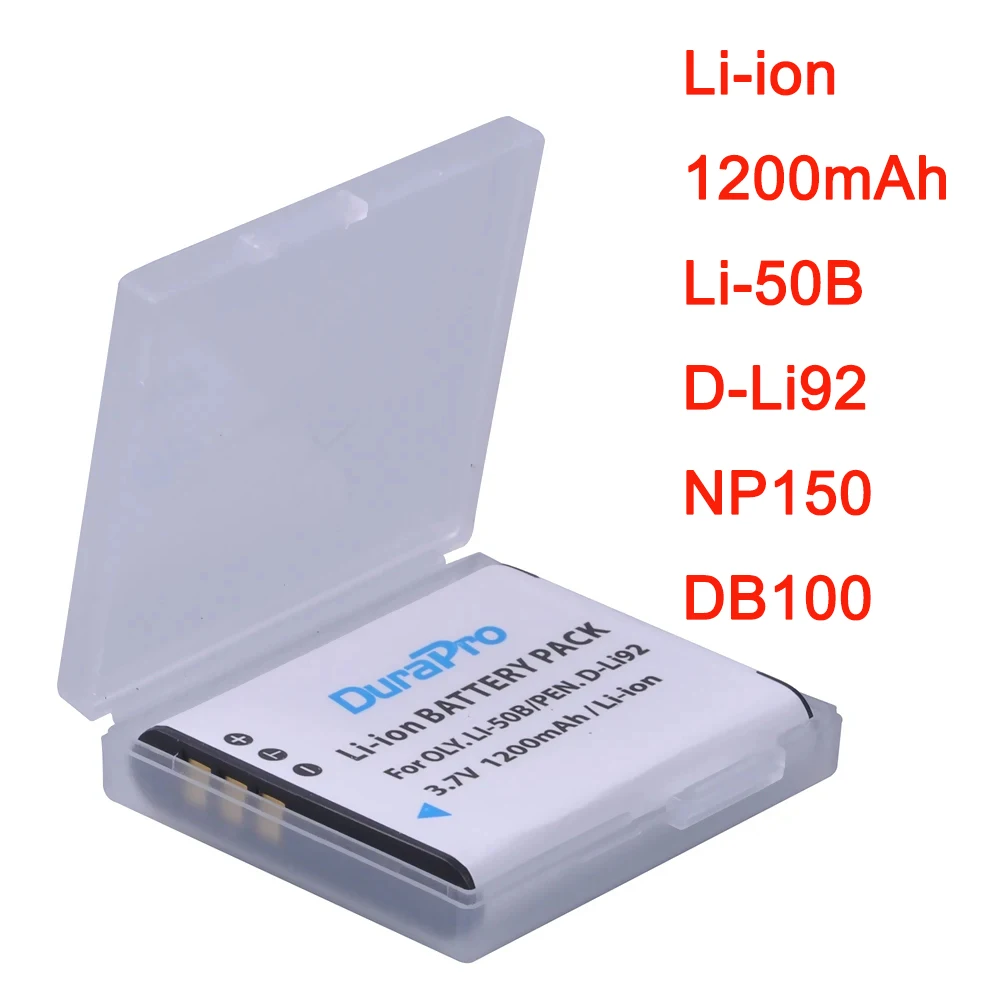 1/10 x Li-50B D-Li92 NP150 DB100 Battery for Olympus Pentax Casio RICOH u6020 XZ10 800UZ VR370 VH520 VG190 TG860 SZ31 SH25 SH21