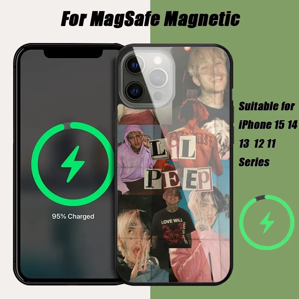 

Lil Peep Phone Case For IPhone 15 14 13 Pro Max 11 12 Mini Alex Mirror For Magsafe Wireless Charging Cover