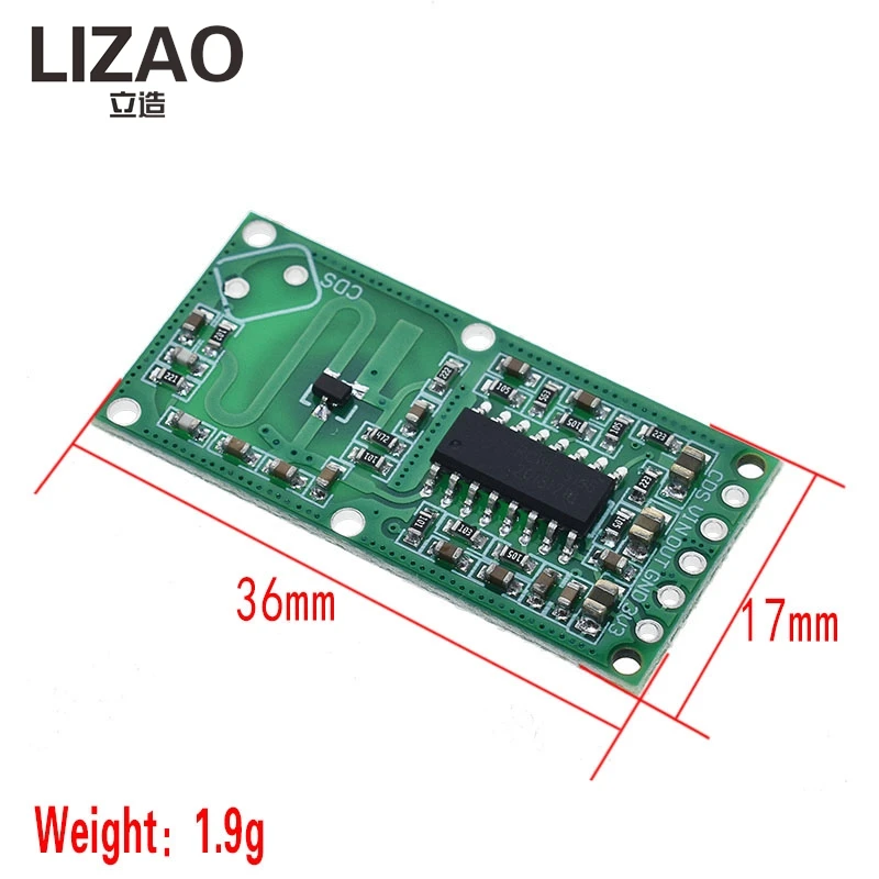 LIZAO RCWL-0516 Microwave Radar Sensor Module, Intelligent Human Body Induction Switch for Lighting Control