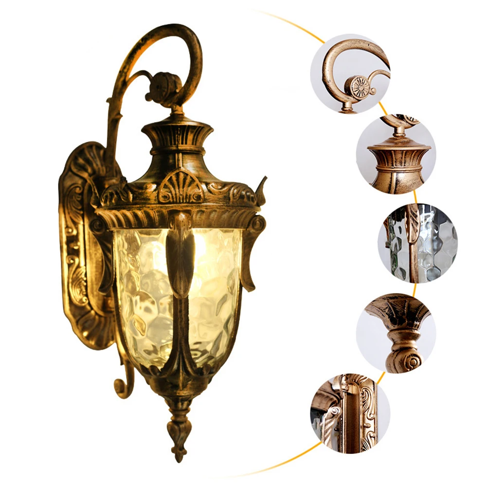 

European Outdoor Wall Sconce Wall Mounted Sconces Fixture Waterproof Outside Wall Sconce Aluminum Alloy for Home Garden