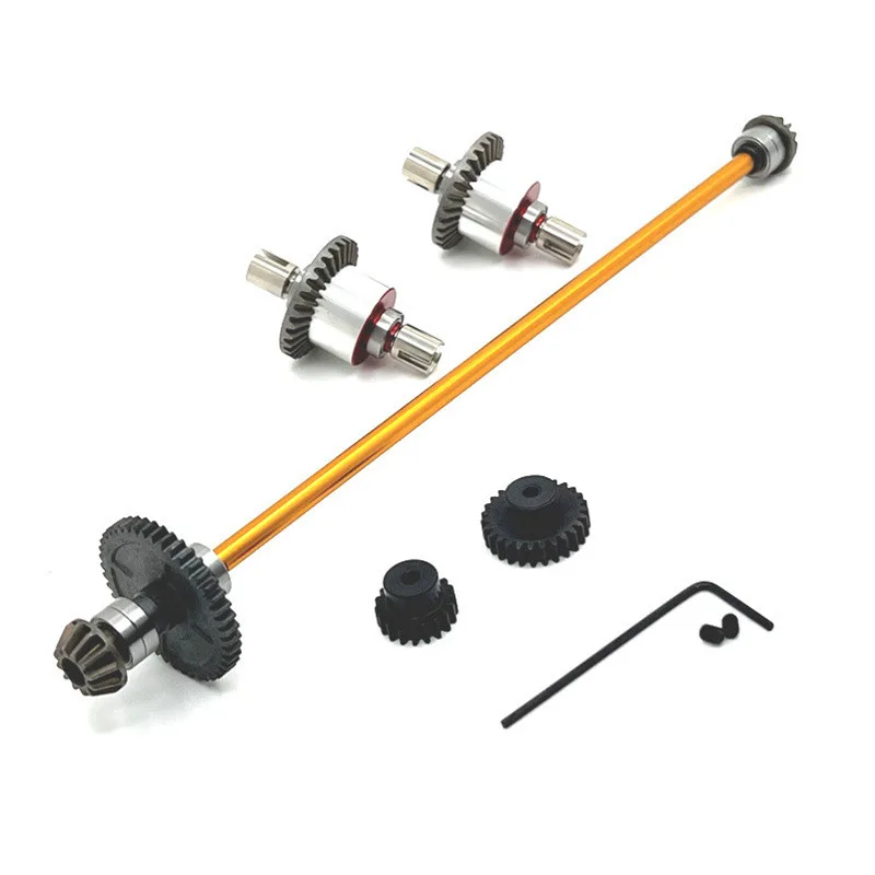 Metal Central Transmission Shaft Differential Set Upgrade Accessories Set for Wltoys 1/12 RC Car 124016 124019 124007 124008